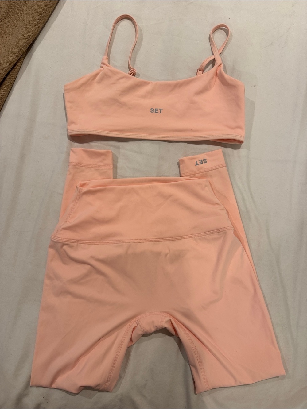 SET Active Peach Airluxe Bra and Leggings